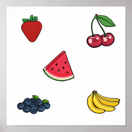 Poster Collection de fruits (Devant)