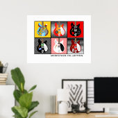 Poster Collection de guitares électriques Mod Brit Pop Ar (Bureau à domicile)