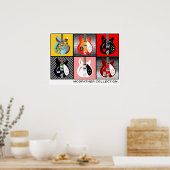 Poster Collection de guitares électriques Mod Brit Pop Ar (Cuisine)