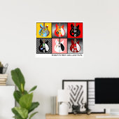 Poster Collection de guitares électriques Mod Brit Pop Ar (Bureau à domicile)