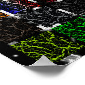 Poster Collection de lave spatiale fissurée (Coin)