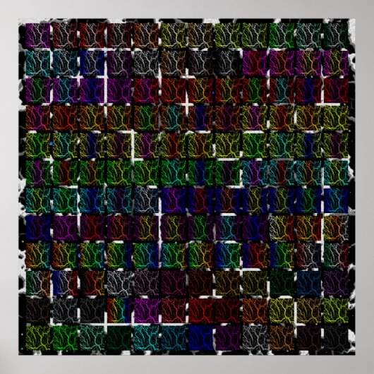 Poster Collection de lave spatiale fissurée (Devant)