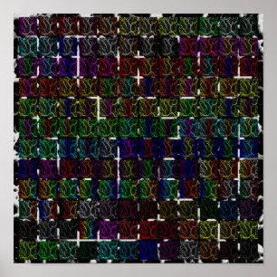 Poster Collection de lave spatiale fissurée
