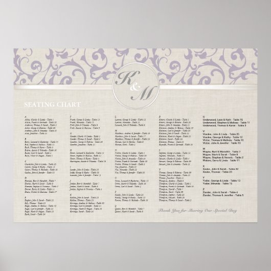 Poster Collection de mariage lavande SmartElegance (Devant)