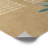 Poster Collection de Mariages de couronnes florales Kraft (Coin)