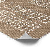 Poster Collection de Mariages Rustic Burlap (Coin)