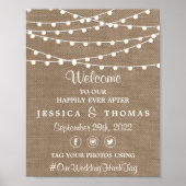 Poster Collection de Mariages Rustic Burlap (Devant)