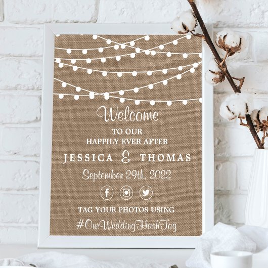 Poster Collection de Mariages Rustic Burlap