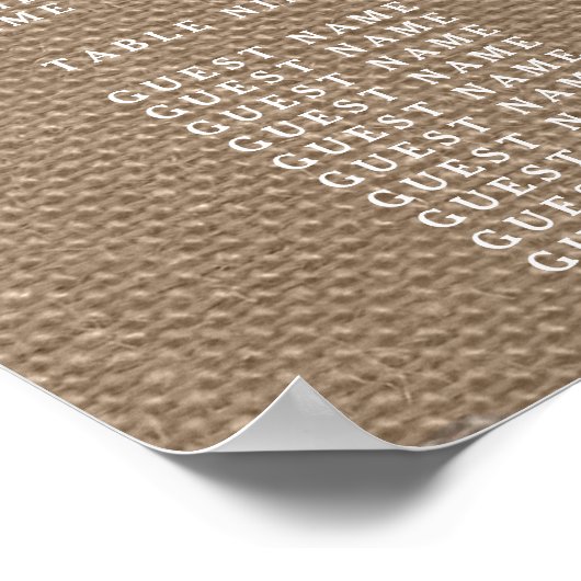 Poster Collection de Mariages Rustic Burlap (Coin)