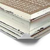 Poster Collection de Mariages Rustic White Frame & Burlap (Coin)