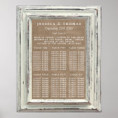 Poster Collection de Mariages Rustic White Frame & Burlap (Devant)