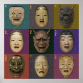Poster Collection de masques Noh (Devant)