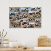 Poster Collection de motocyclettes vintage, 36x24 Matte (Cuisine)