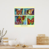POSTER COLLECTION DE PAPILLONS COLORÉS (Cuisine)