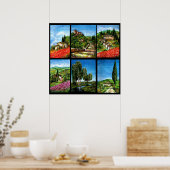 Poster COLLECTION DE PAYSAGES TOSCANE / Flore et champs (Cuisine)