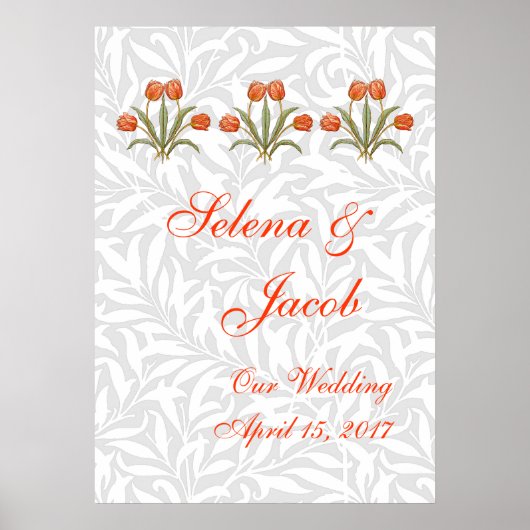 Poster Collection de peintures Morris Tulipe Vintage (Devant)