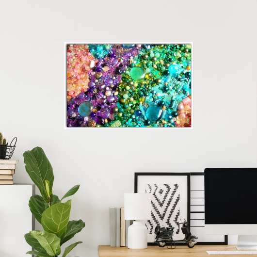 Poster Collection de perles colorées (Bureau à domicile)