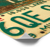 Poster collection de plaques d'immatriculation rétro roui (Coin)
