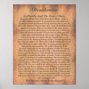 Poster Collection de Poem=Max Ehrmann=Parchment de