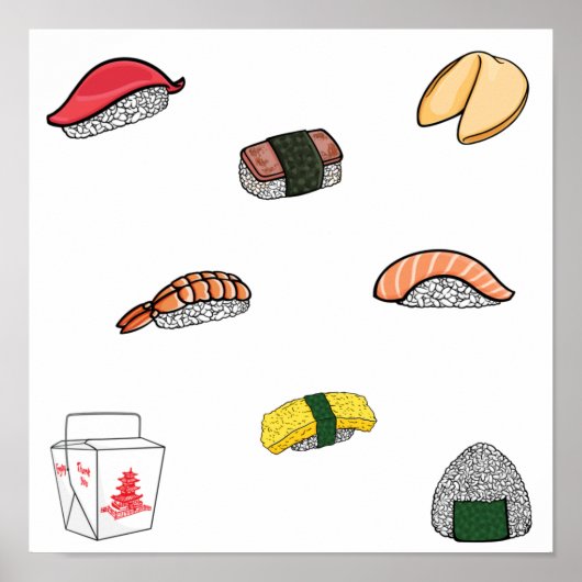 Poster Collection de sushis (Devant)