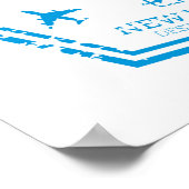 Poster Collection de timbres de passeport isolés sur blan (Coin)