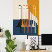 Poster Collection de Trombones | Milieu du XXe siècle Mod (Bureau à domicile)