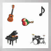 Poster Collection d'instruments de musique (Devant)