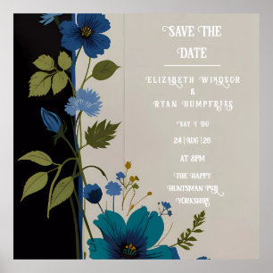 Poster Collection d'invitations florales mariages