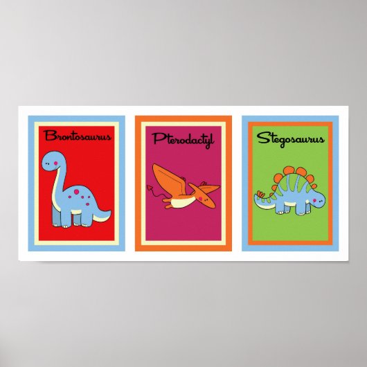 Poster Collection d'oeuvres murales de dinosaures 5X7 (Devant)