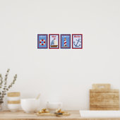 Poster Collection d'oeuvres murales marines 5X7 (Cuisine)