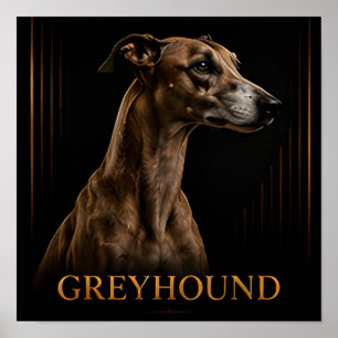 Poster Collection Élégante Vitesse Greyhound