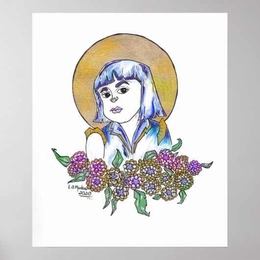 Poster Collection Femmes Halo Strong en or (Devant)