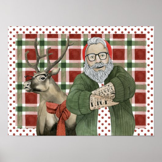 Poster Collection Hipster Père Noël (Devant)