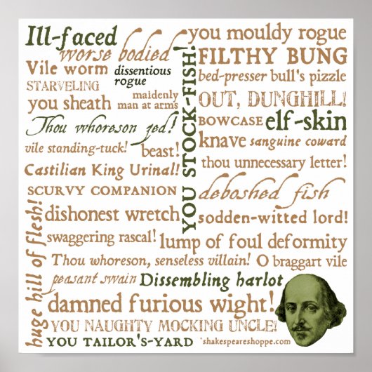 Poster Collection Insultes Shakespeare (Devant)