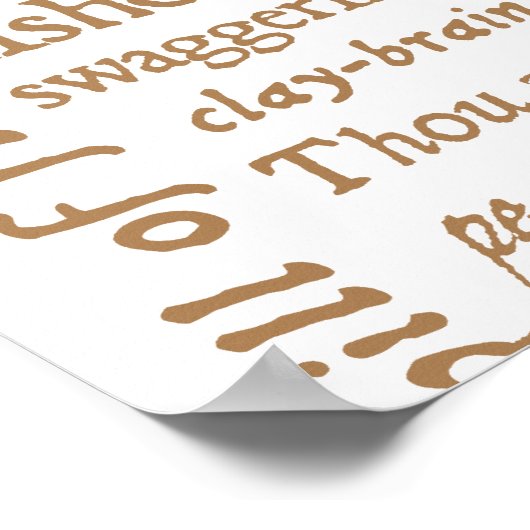 Poster Collection Insultes Shakespeare (Coin)