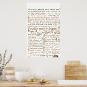 Poster Collection Insultes Shakespeare (Cuisine)