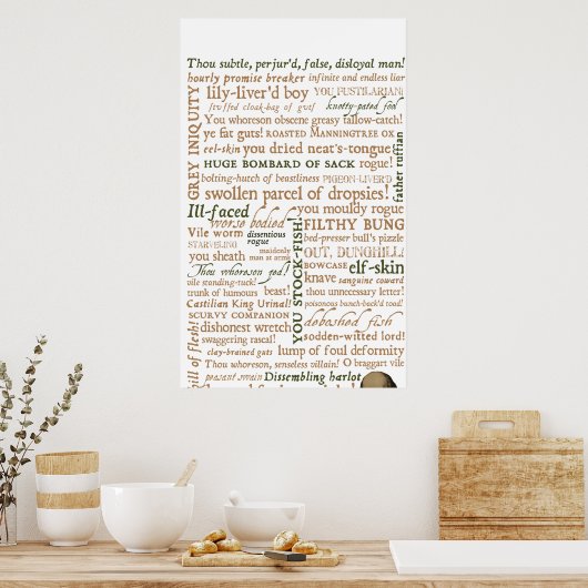 Poster Collection Insultes Shakespeare (Cuisine)