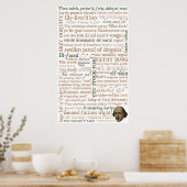 Poster Collection Insultes Shakespeare (Cuisine)