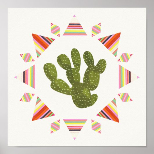 Poster Collection Llamarama | Cercle de cactus (Devant)