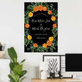 Poster Collection Mariage gothique d'Halloween noir et or (Bureau à domicile)