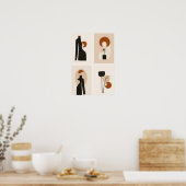 Poster Collection Muse Moderne | Féminin Abstrait Minimal (Cuisine)