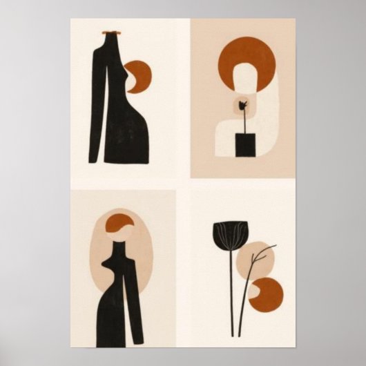 Poster Collection Muse Moderne | Féminin Abstrait Minimal (Devant)