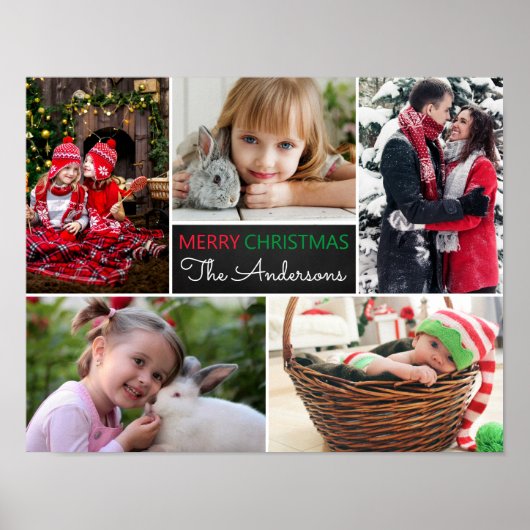 Poster Collection photo moderne Joyeux Noël (Devant)
