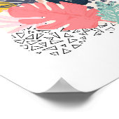 Poster Collection tropicale Oeuvre colorée (Coin)