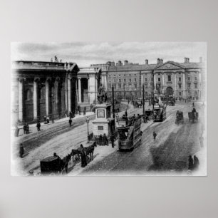 Poster College Green, Dublin, vers 1900
