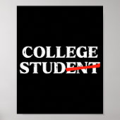 Poster College Stud Student Funny Humor University Party (Devant)