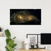 Poster Colliding Galaxies NGC 2207 IC 2163 par le Hubble (Bureau à domicile)