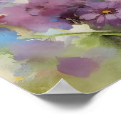 Poster Collie aquarelle colorée artwork (Coin)