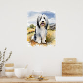 Poster Collie hérissée - Art Chien Imprimer (Cuisine)