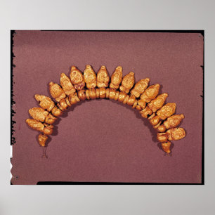 Poster Collier avec des masques des maenads et du Silenus